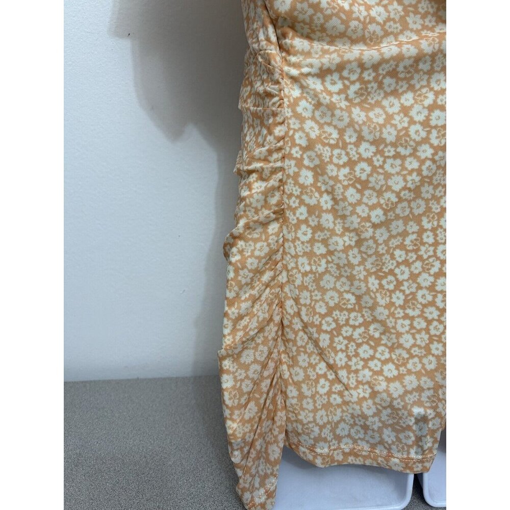 Torrid Floral Peach Print‎ Short Sleeve Top,  Surplice, Ruched Sides,Womens 2XL - Picture 5 of 8